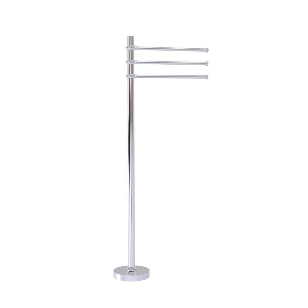 Towel Stand with 3 Pivoting 12 Inch Arms