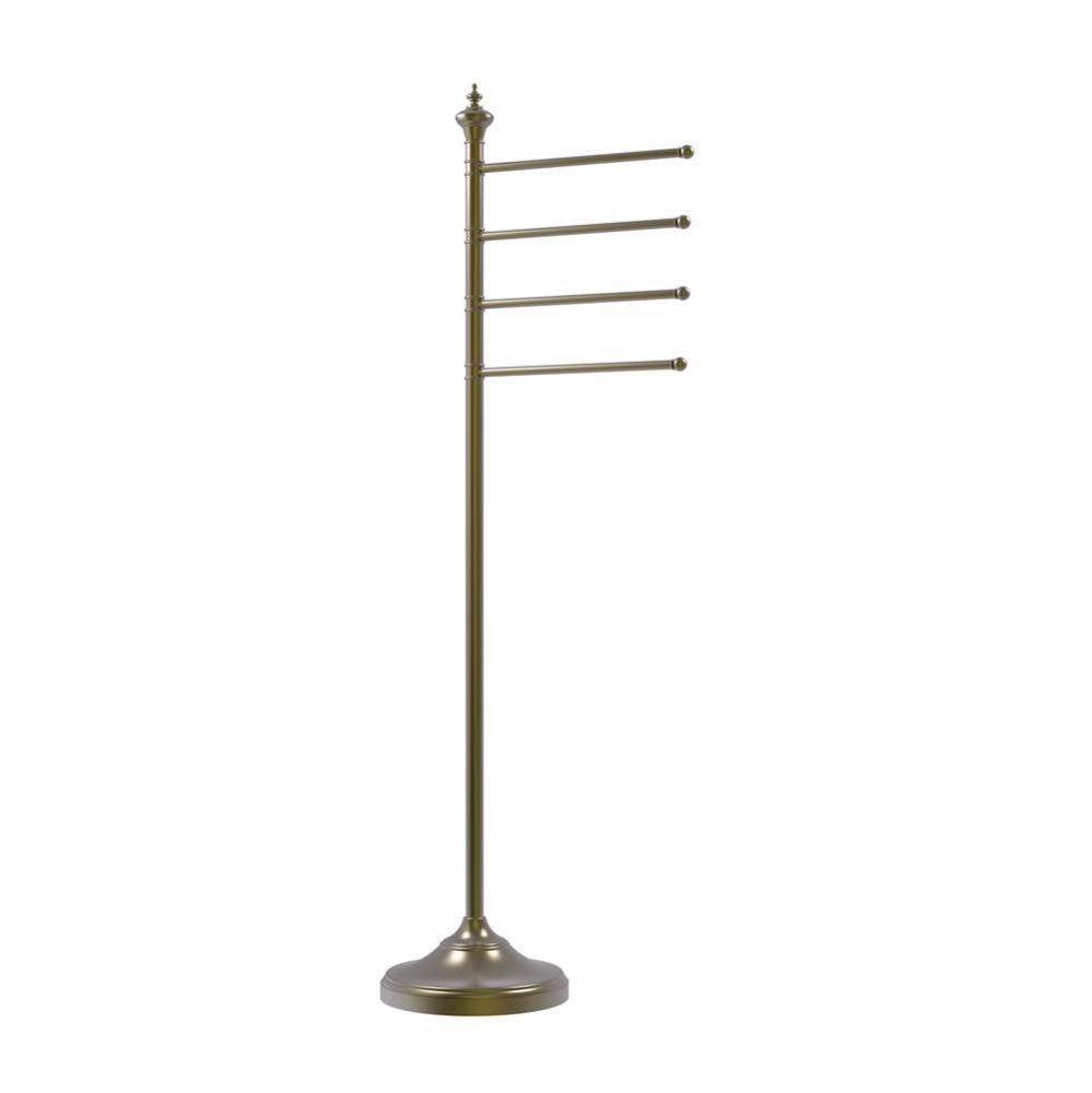 Floor Standing 4 Pivoting Swing Arm Towel Holder