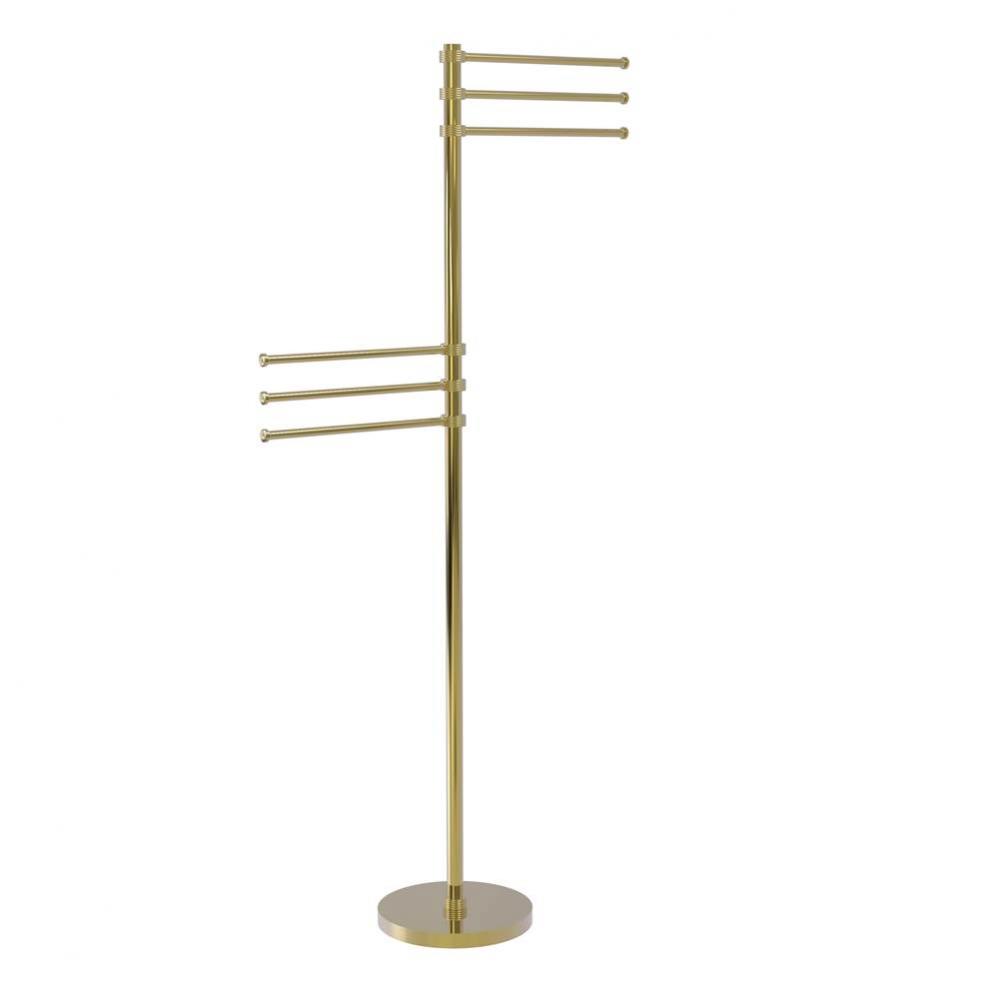 Towel Stand with 6 Pivoting 12 Inch Arms