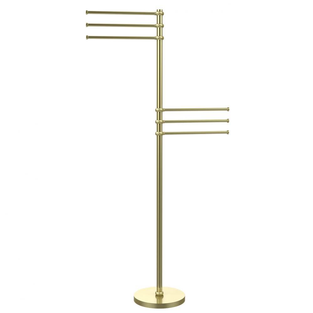 Towel Stand with 6 Pivoting 12 Inch Arms