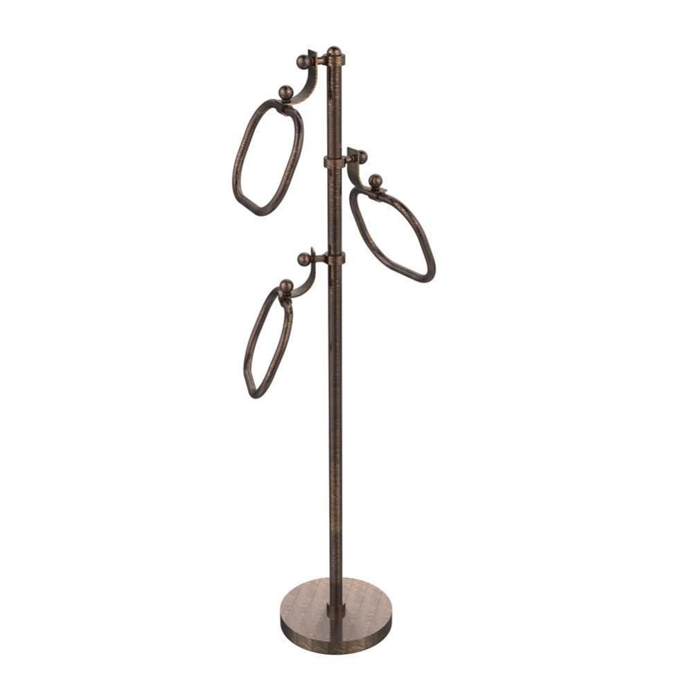 Towel Stand with 9 Inch Oval Towel Rings