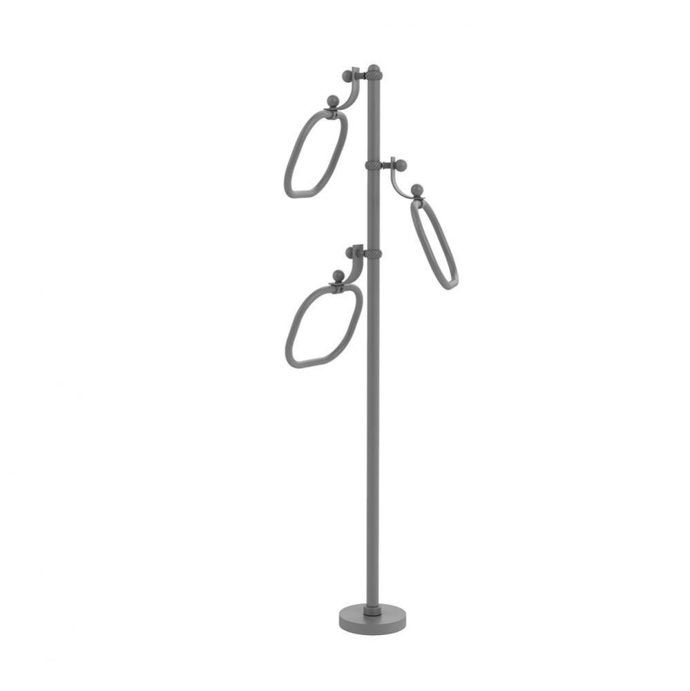 Towel Stand with 9 Inch Oval Towel Rings