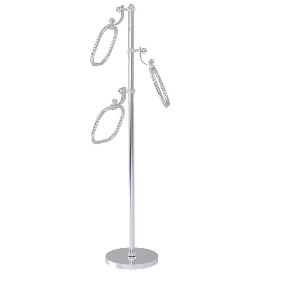 Towel Stand with 9 Inch Oval Towel Rings