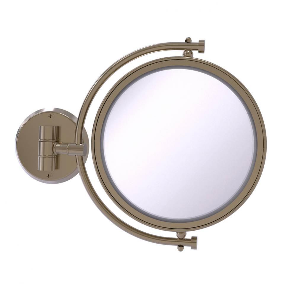 8 Inch Wall Mounted Make-Up Mirror 2X Magnification