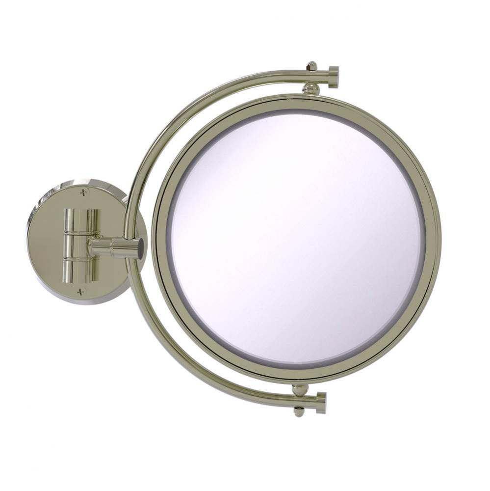 8 Inch Wall Mounted Make-Up Mirror 2X Magnification