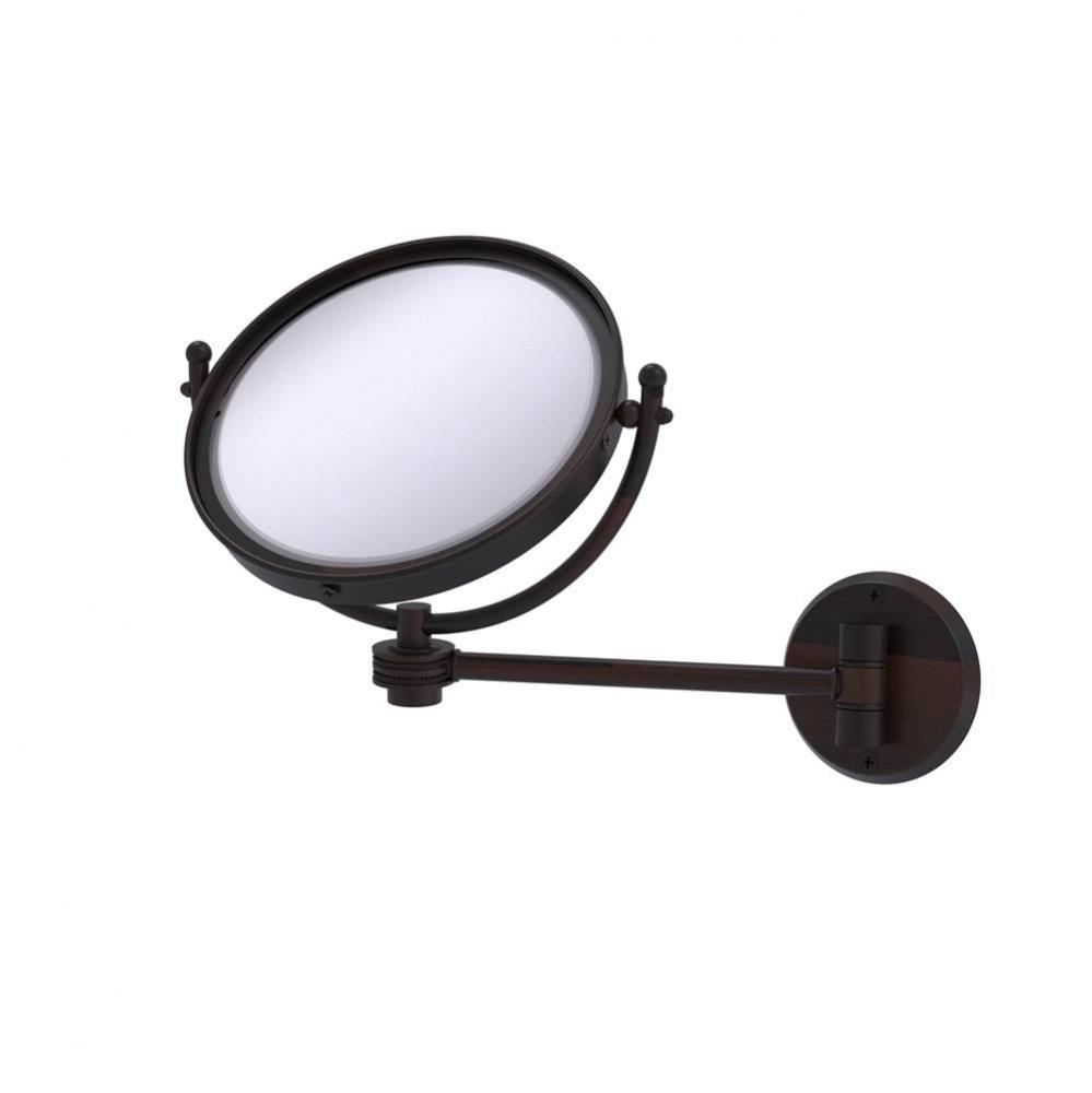 8 Inch Wall Mounted Make-Up Mirror 2X Magnification