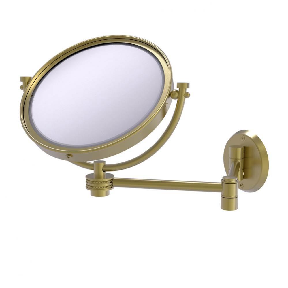 8 Inch Wall Mounted Extending Make-Up Mirror 4X Magnification with Dotted Accent