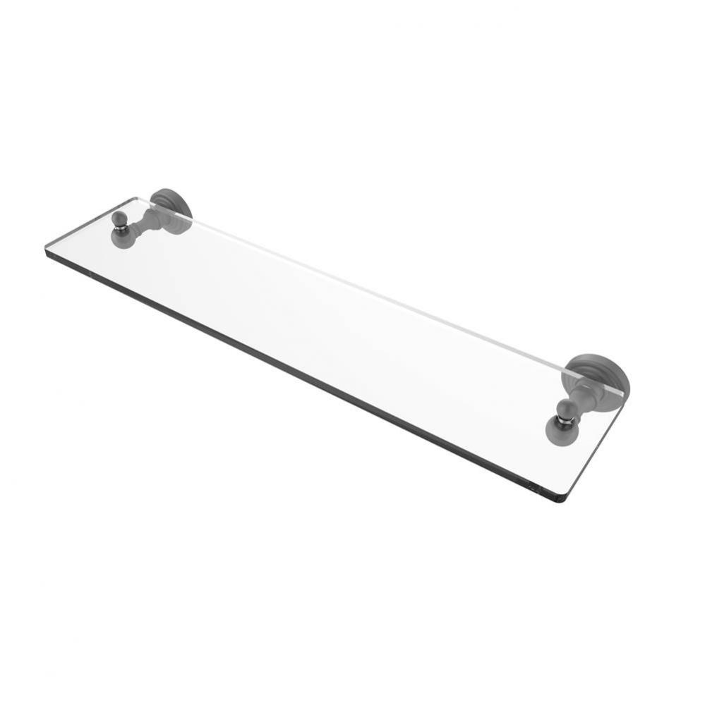 Waverly Place Collection 22 Inch Glass Vanity Shelf with Beveled Edges