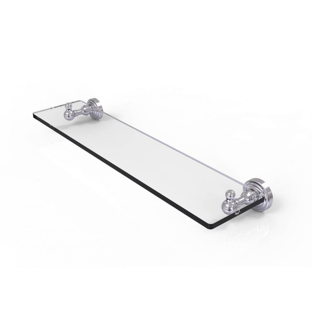 Waverly Place Collection 22 Inch Glass Vanity Shelf with Beveled Edges