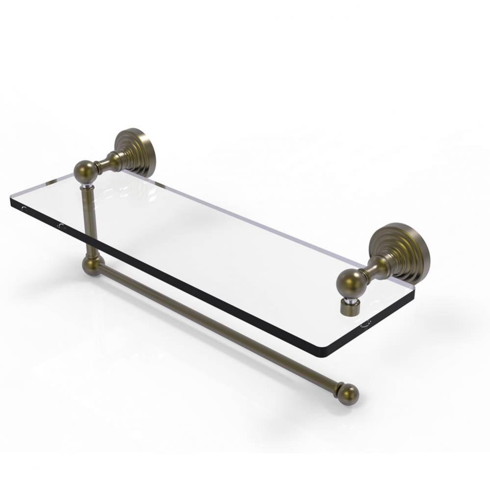 Waverly Place Collection Paper Towel Holder with 16 Inch Glass Shelf