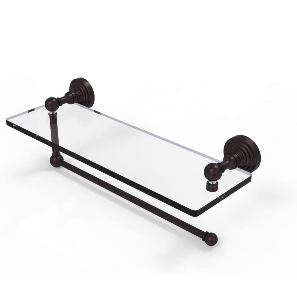 Waverly Place Collection Paper Towel Holder with 16 Inch Glass Shelf