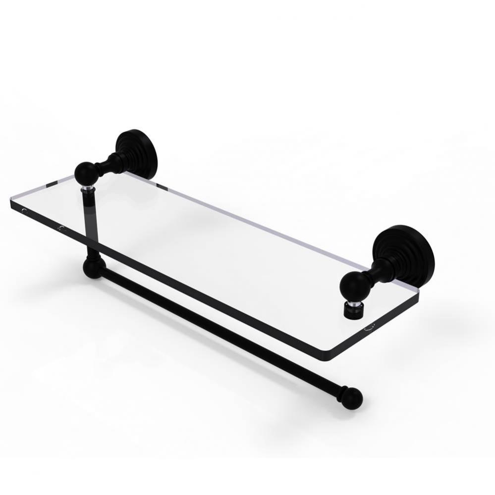 Waverly Place Collection Paper Towel Holder with 16 Inch Glass Shelf