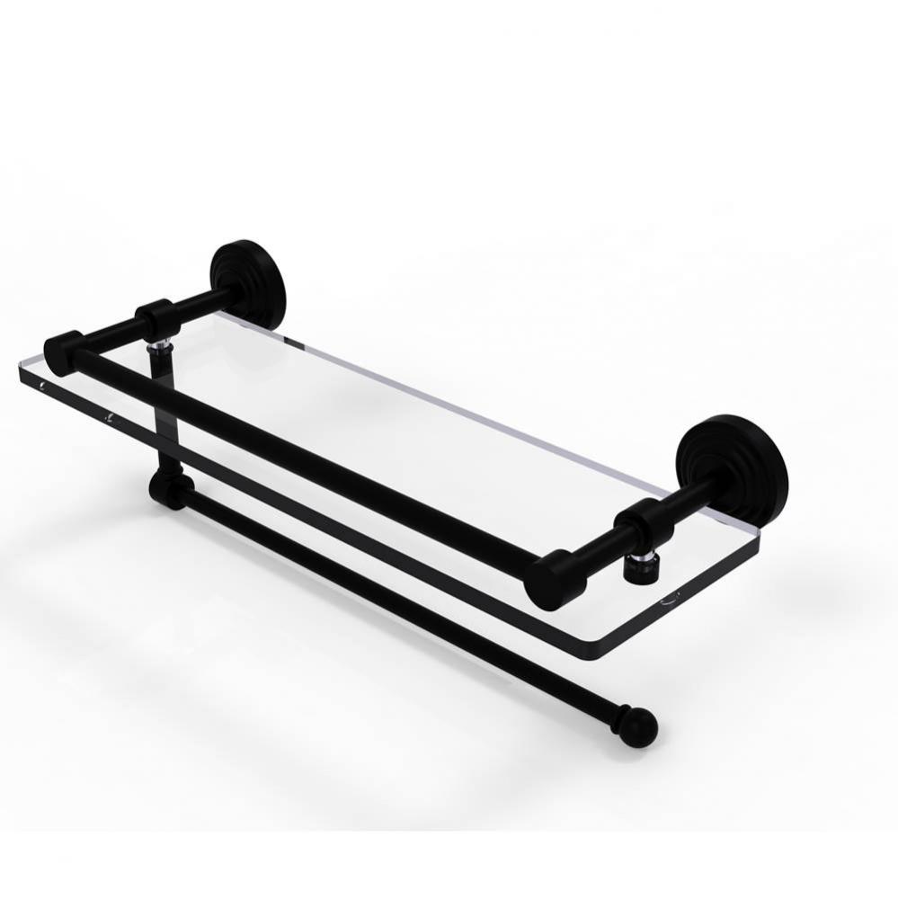 Waverly Place Collection Paper Towel Holder with 16 Inch Gallery Glass Shelf