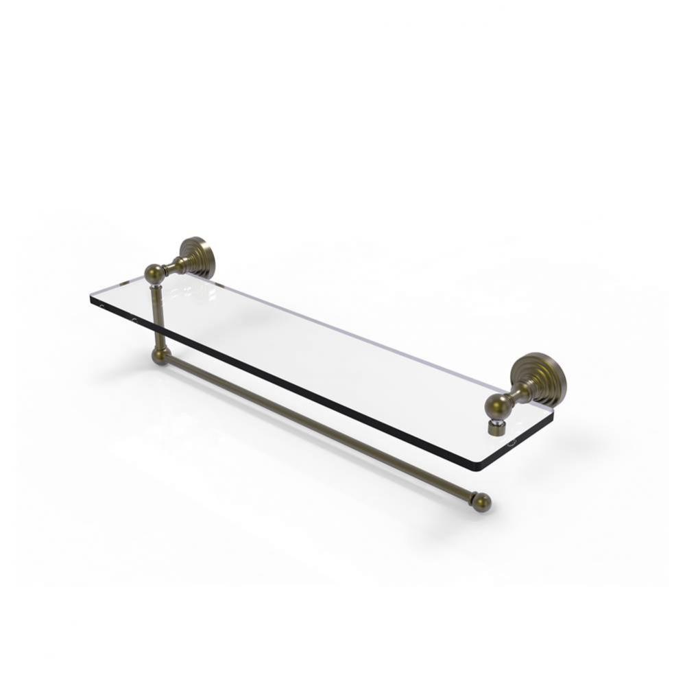 Waverly Place Collection Paper Towel Holder with 22 Inch Glass Shelf