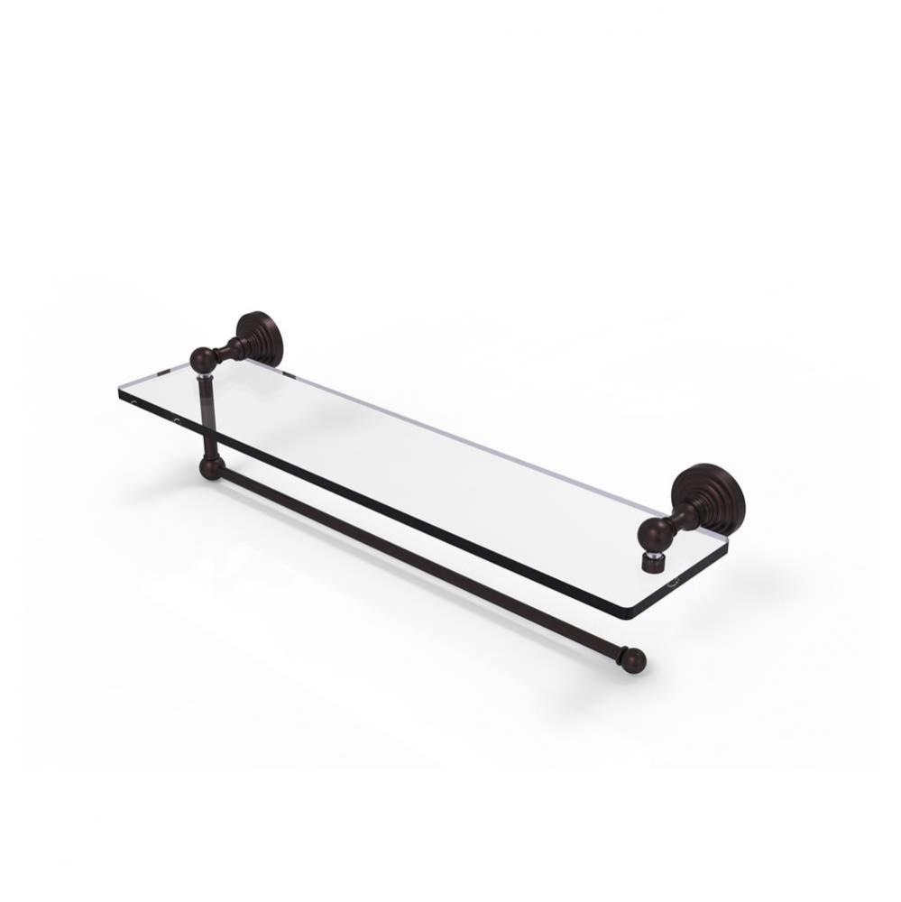 Waverly Place Collection Paper Towel Holder with 22 Inch Glass Shelf