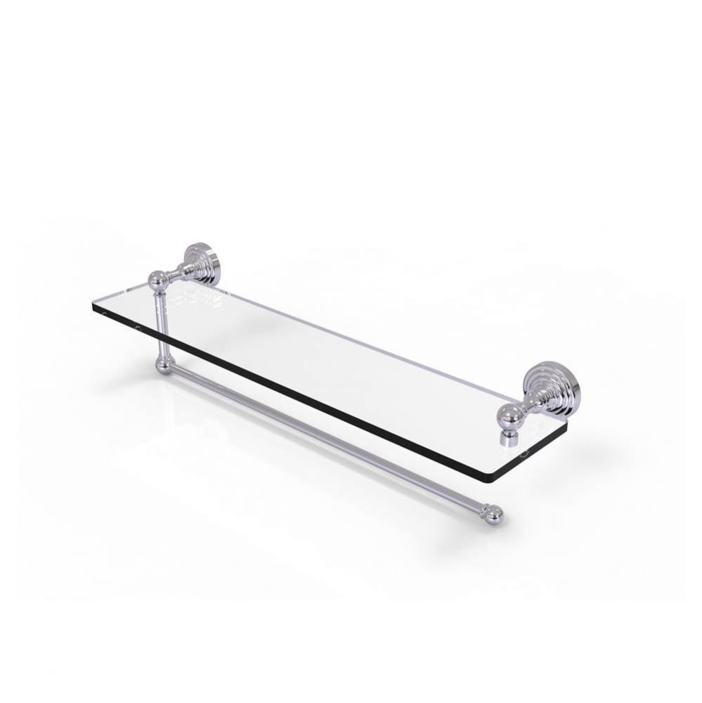 Waverly Place Collection Paper Towel Holder with 22 Inch Glass Shelf