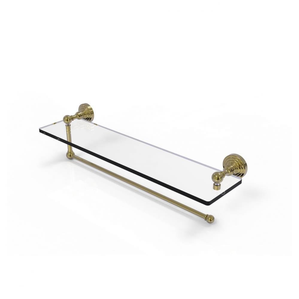 Waverly Place Collection Paper Towel Holder with 22 Inch Glass Shelf