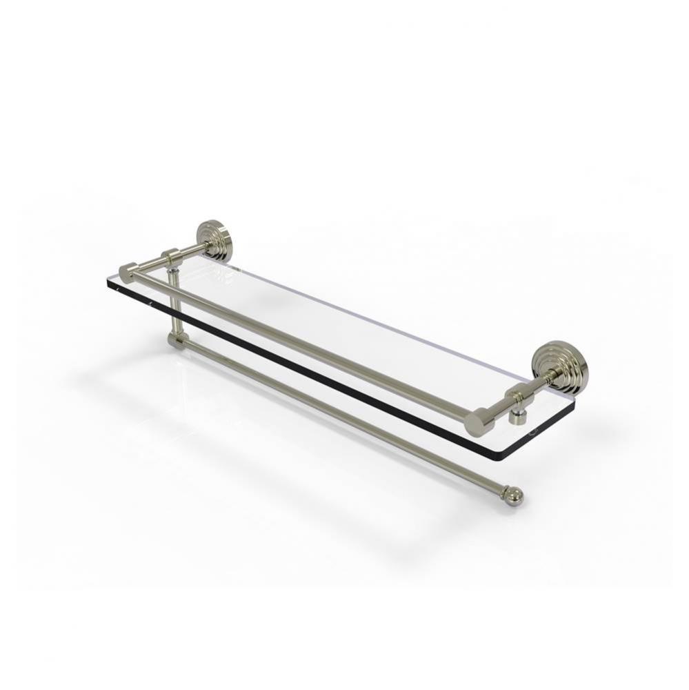 Wavwely Place Collection Paper Towel Holder with 22 Inch Gallery Glass Shelf