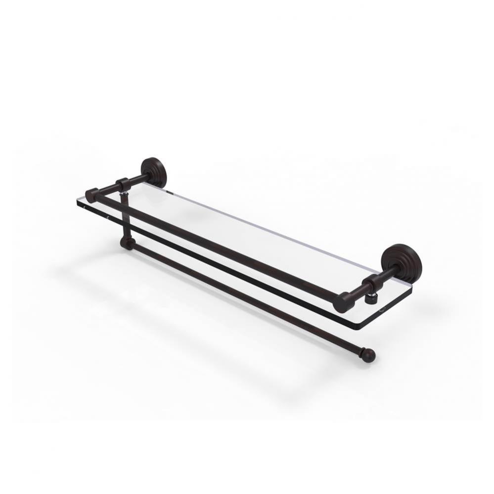 Wavwely Place Collection Paper Towel Holder with 22 Inch Gallery Glass Shelf