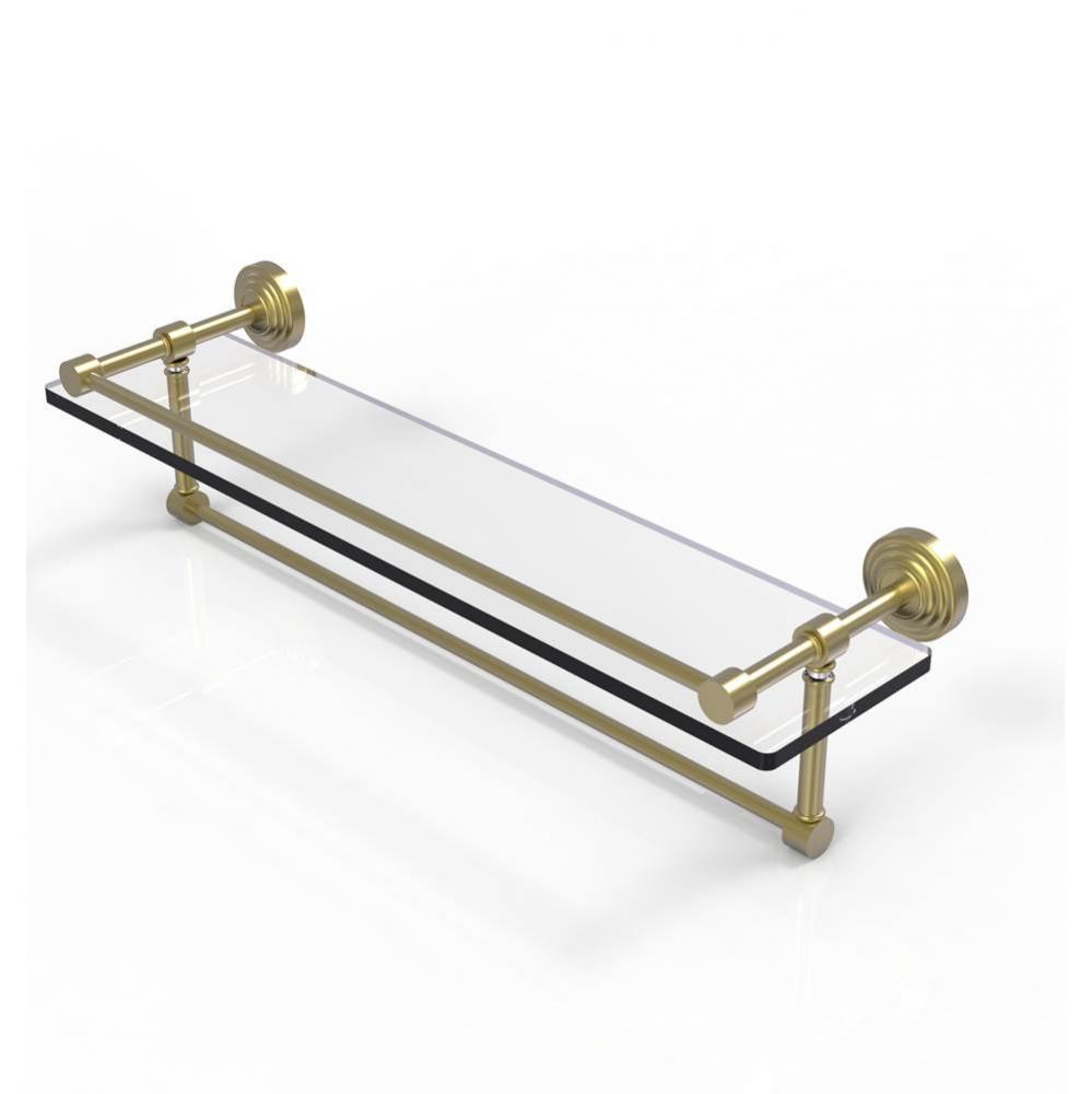 22 Inch Gallery Glass Shelf with Towel Bar