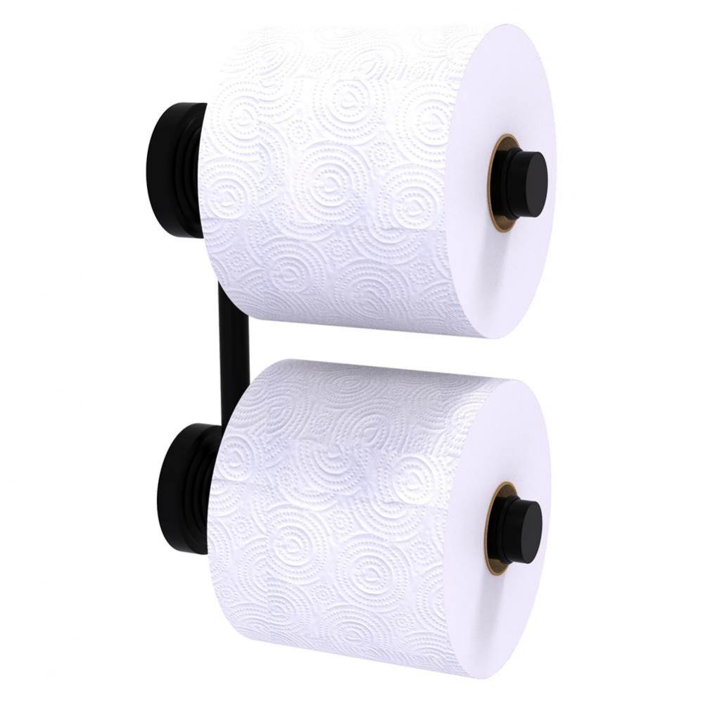 Waverly Place Collection 2 Roll Reserve Roll Toilet Paper Holder - Matte Black