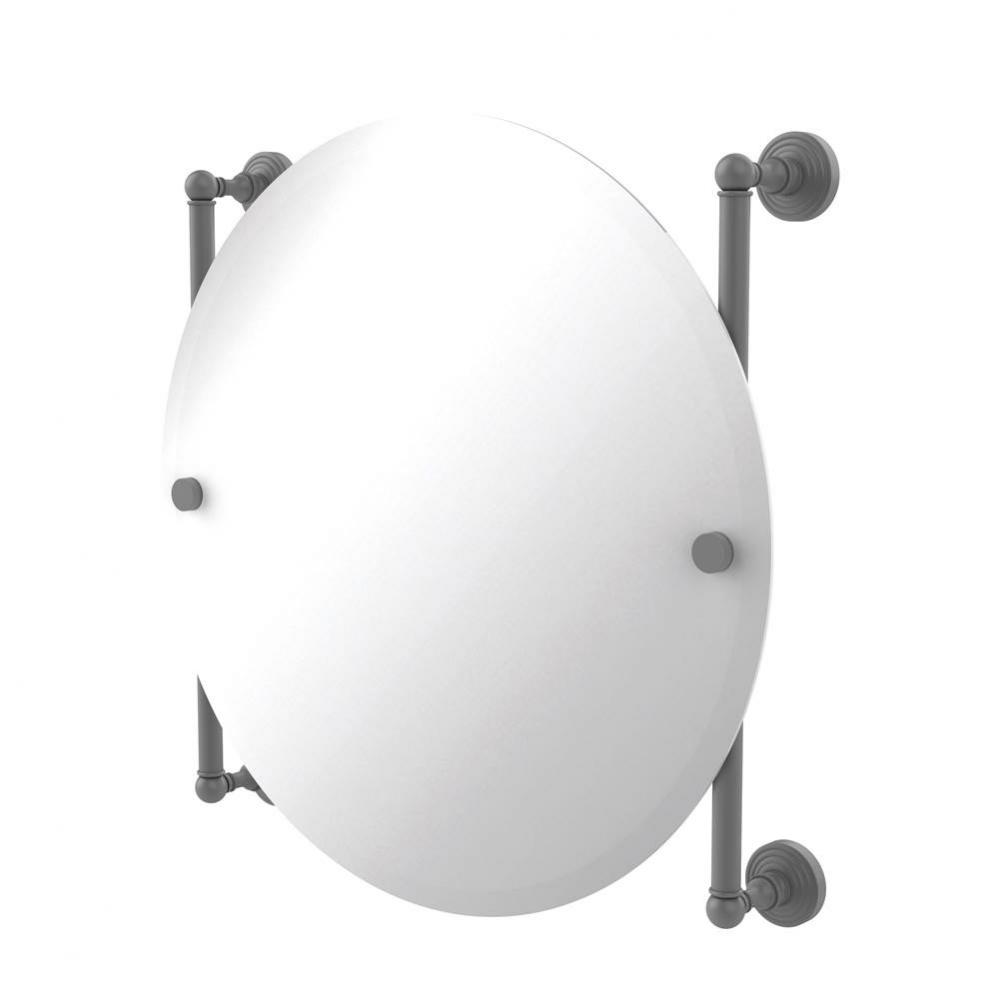 Waverly Place Collection Round Frameless Rail Mounted Mirror