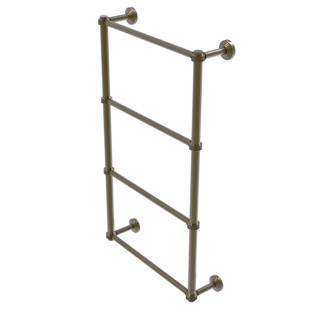 Waverly Place Collection 4 Tier 24 Inch Ladder Towel Bar with Dotted Detail