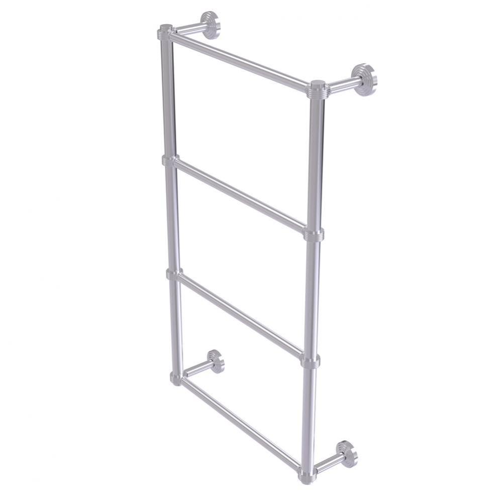 Waverly Place Collection 4 Tier 30 Inch Ladder Towel Bar with Groovy Detail