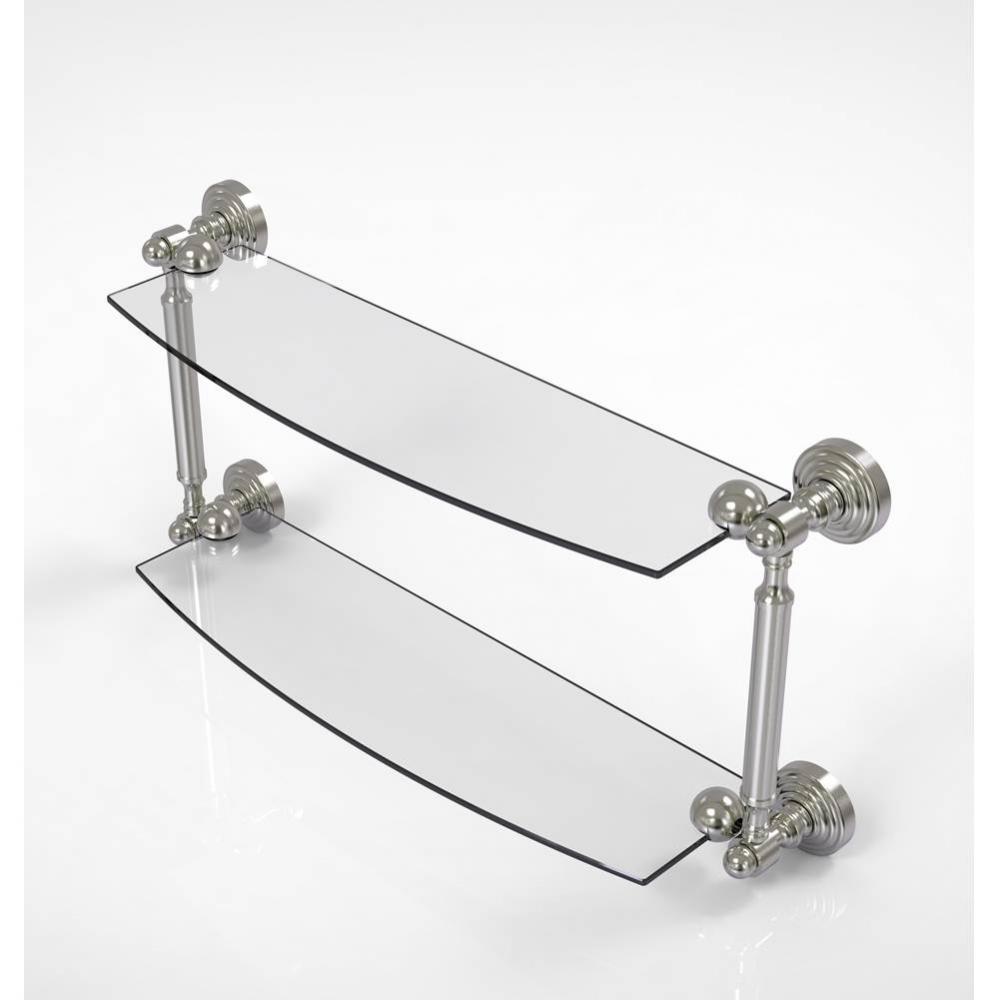 Waverly Place Collection 18 Inch Two Tiered Glass Shelf
