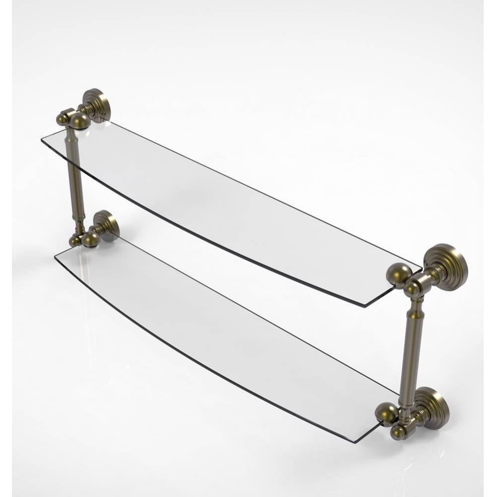 Waverly Place Collection 24 Inch Two Tiered Glass Shelf