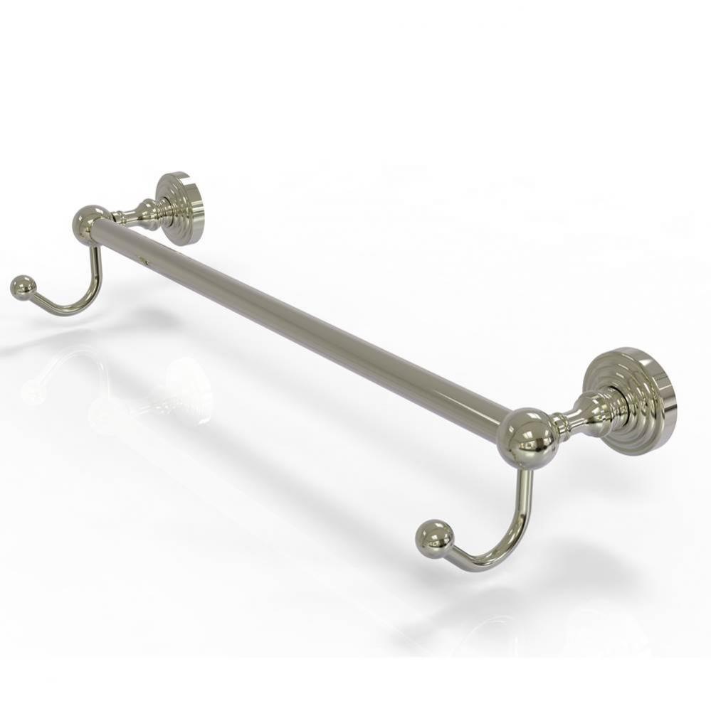 Waverly Place Collection 18 Inch Towel Bar with Integrated Hooks