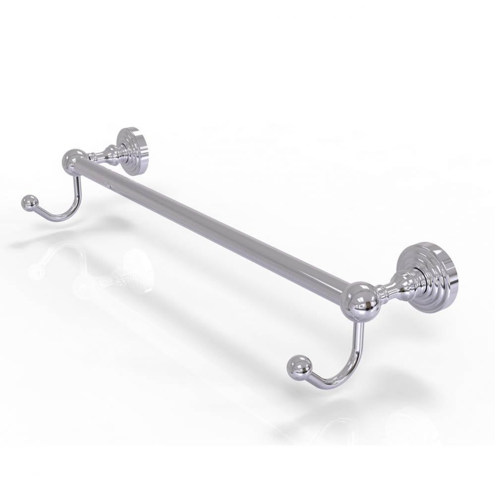 Waverly Place Collection 30 Inch Towel Bar with Integrated Hooks