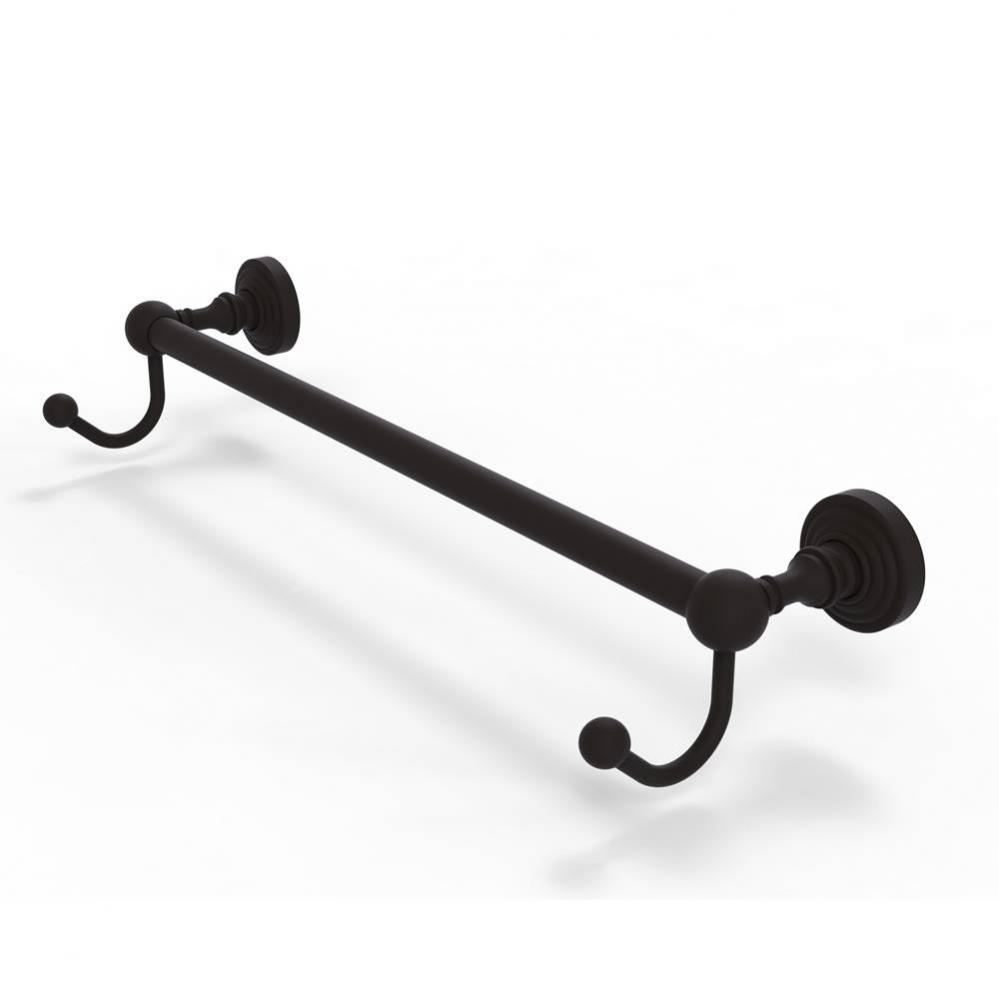 Waverly Place Collection 36 Inch Towel Bar with Integrated Hooks