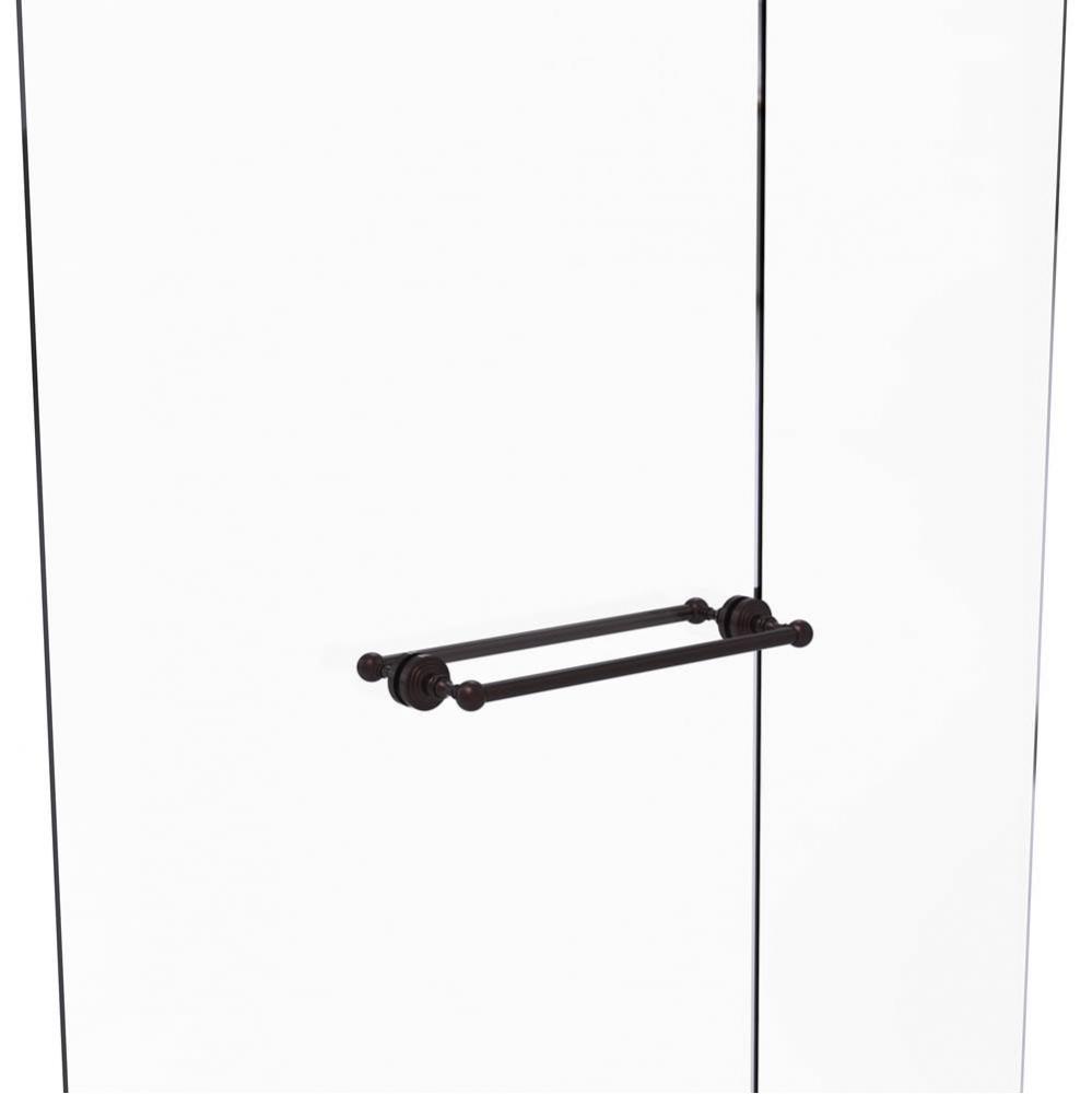 Waverly Place Collection 18 Inch Back to Back Shower Door Towel Bar