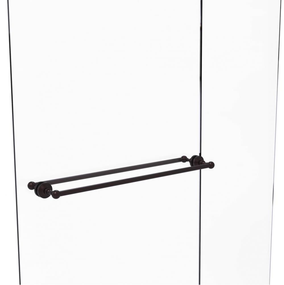 Waverly Place Collection 30 Inch Back to Back Shower Door Towel Bar