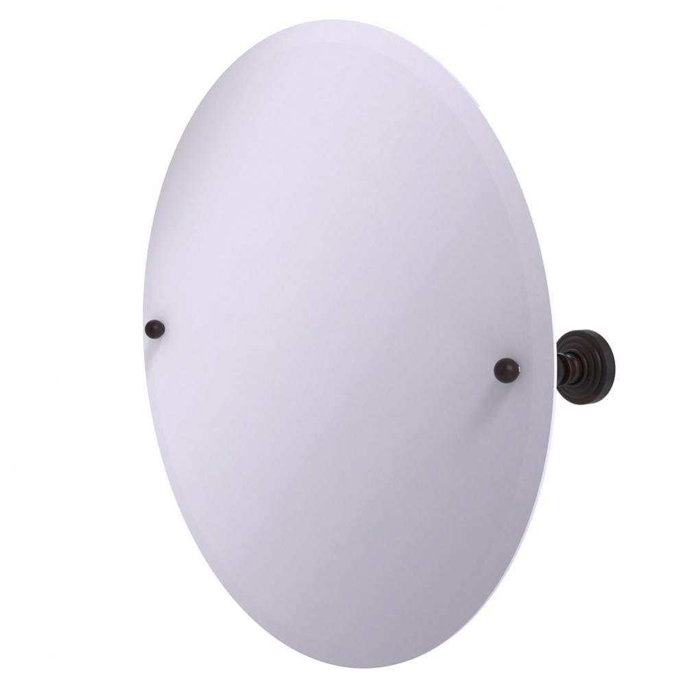 Frameless Round Tilt Mirror with Beveled Edge