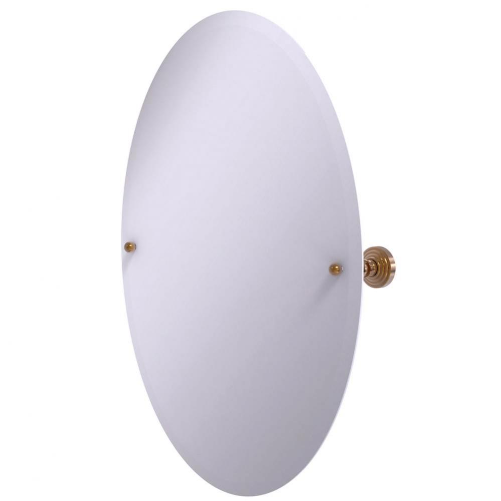 Frameless Oval Tilt Mirror with Beveled Edge