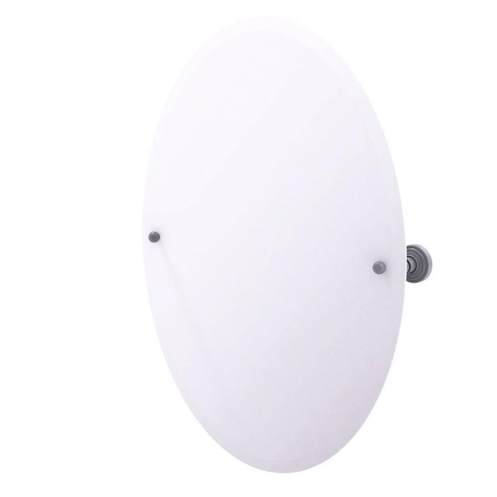 Frameless Oval Tilt Mirror with Beveled Edge