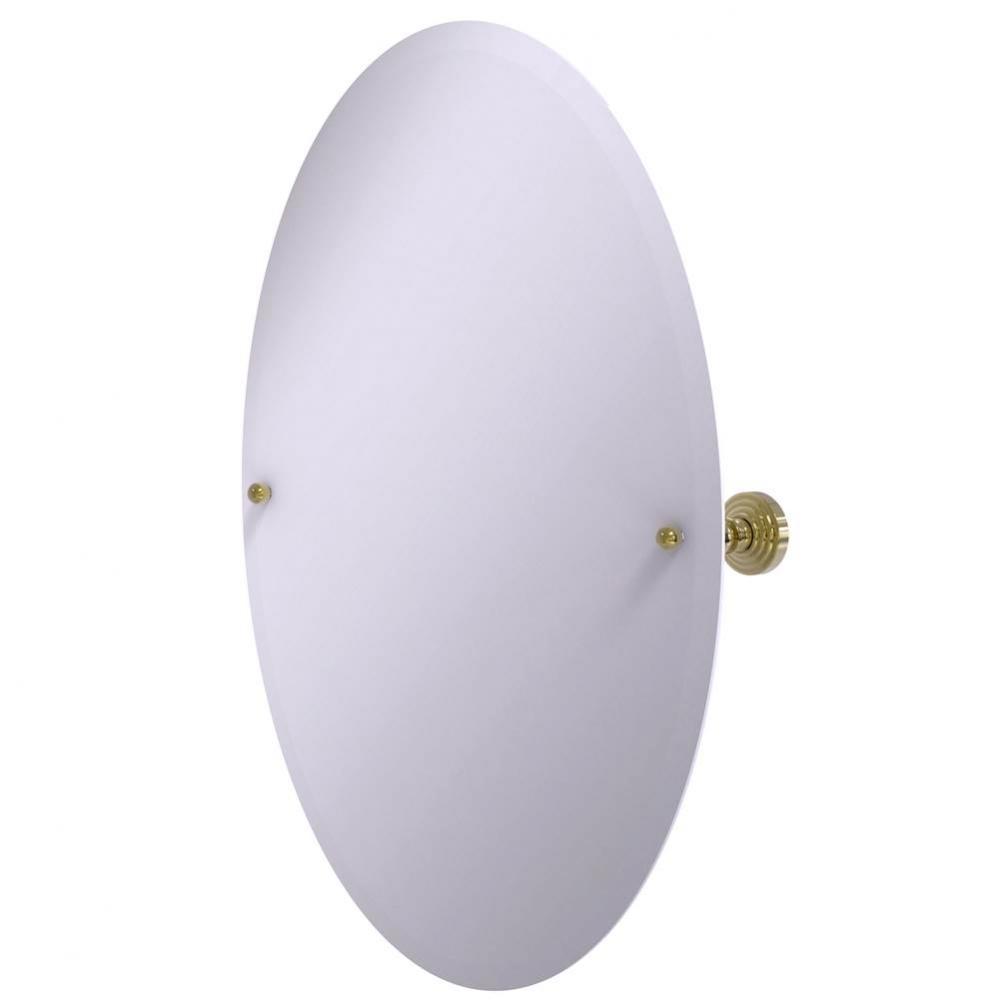 Frameless Oval Tilt Mirror with Beveled Edge