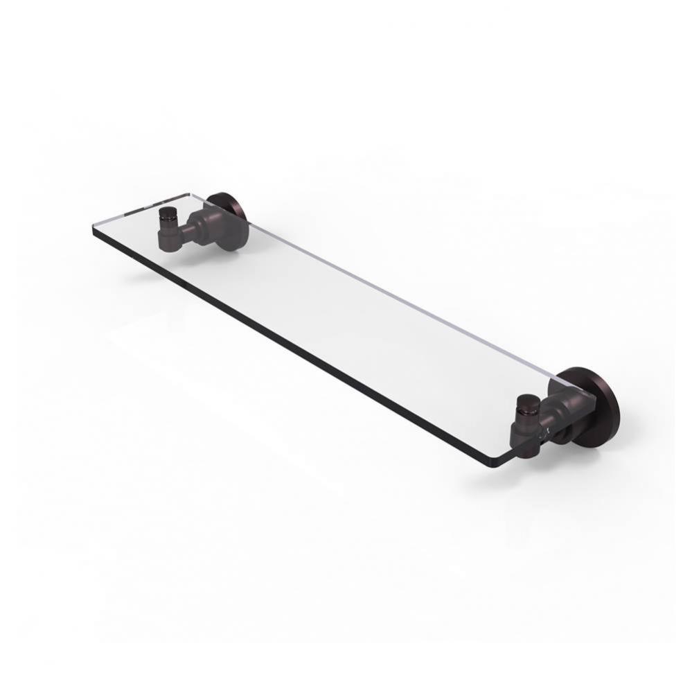 Washing Square Collection 22 Inch Glass Vanity Shelf with Beveled Edges