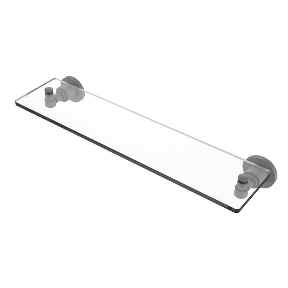 Washing Square Collection 22 Inch Glass Vanity Shelf with Beveled Edges