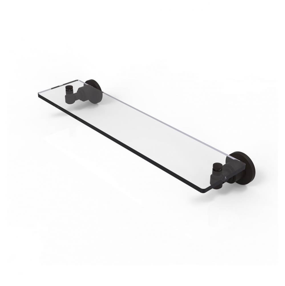 Washing Square Collection 22 Inch Glass Vanity Shelf with Beveled Edges