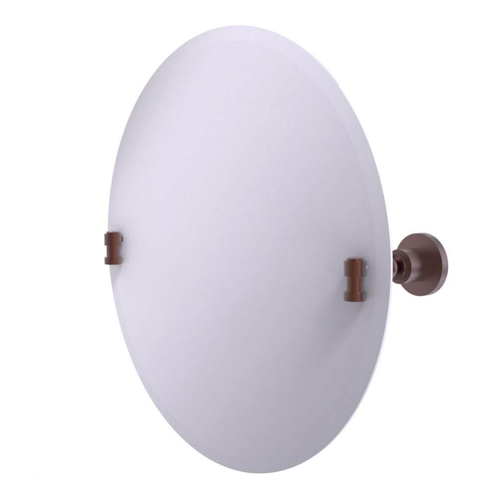 Frameless Round Tilt Mirror with Beveled Edge