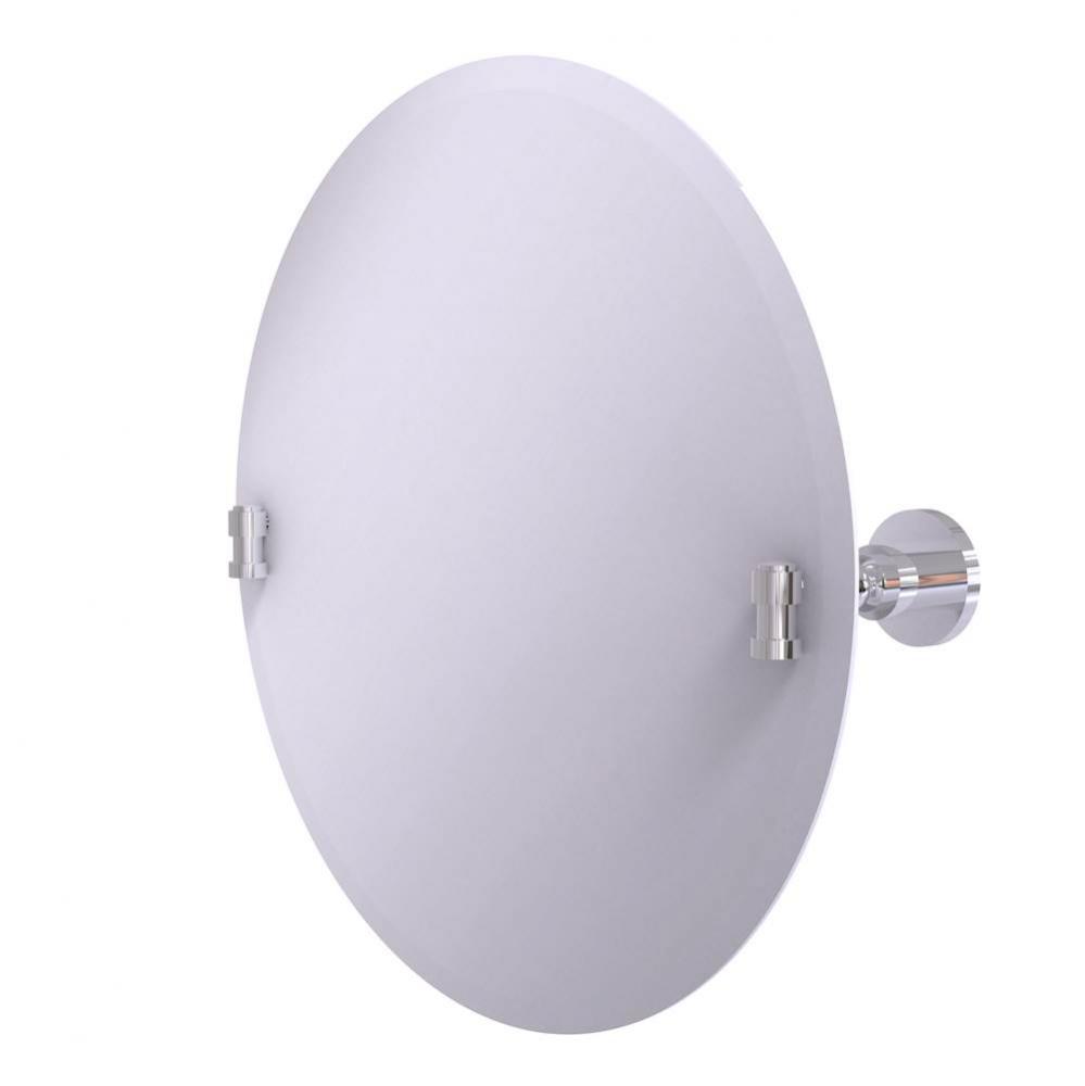 Frameless Round Tilt Mirror with Beveled Edge