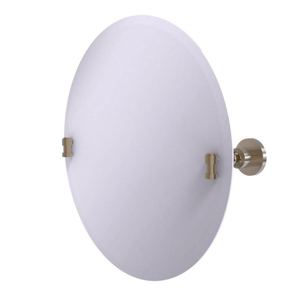 Frameless Round Tilt Mirror with Beveled Edge