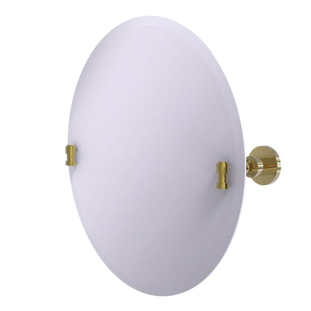 Frameless Round Tilt Mirror with Beveled Edge