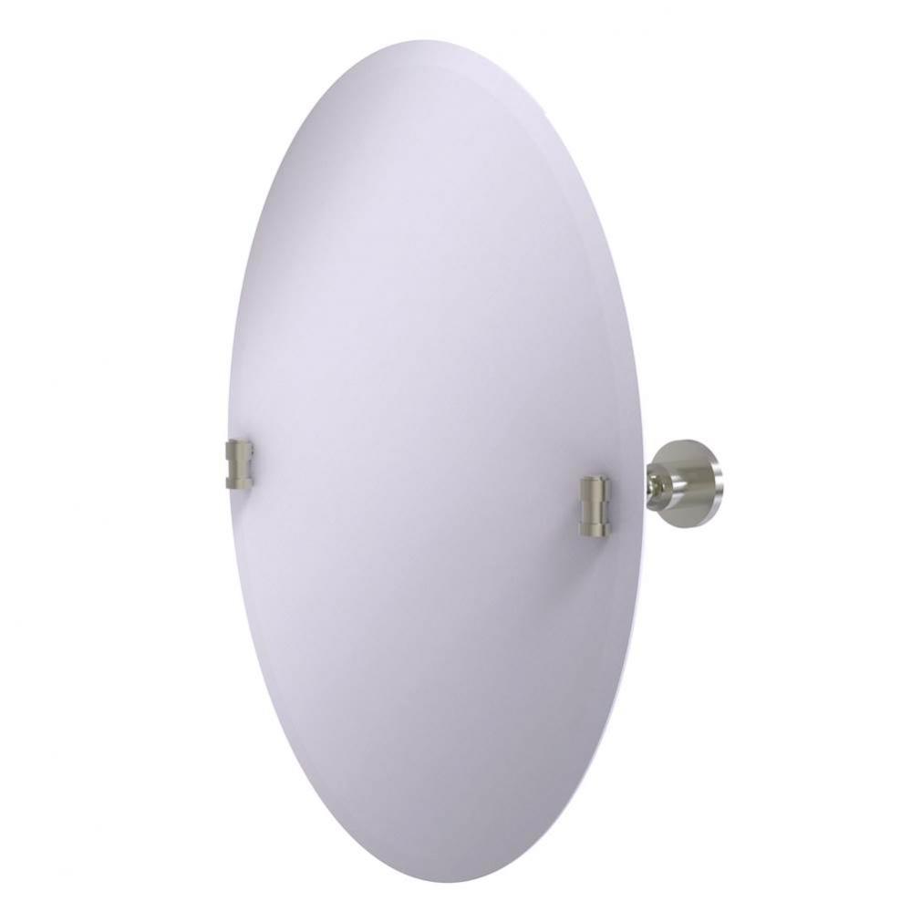 Frameless Oval Tilt Mirror with Beveled Edge