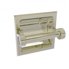 Allied Brass 2024-CG-PNI - Continental Collection Recessed Toilet Tissue Holder with Groovy Accents