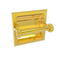 Allied Brass 2024-CT-PB - Continental Collection Recessed Toilet Tissue Holder with Twisted Accents