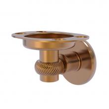 Allied Brass 2026T-BBR - Continental Collection Tumbler and Toothbrush Holder with Twist Accents